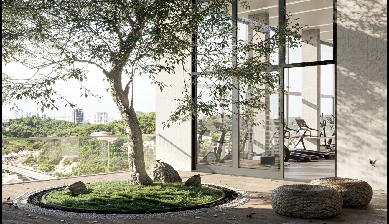 One Eleven Menerung gym and wellness terrace artist impression