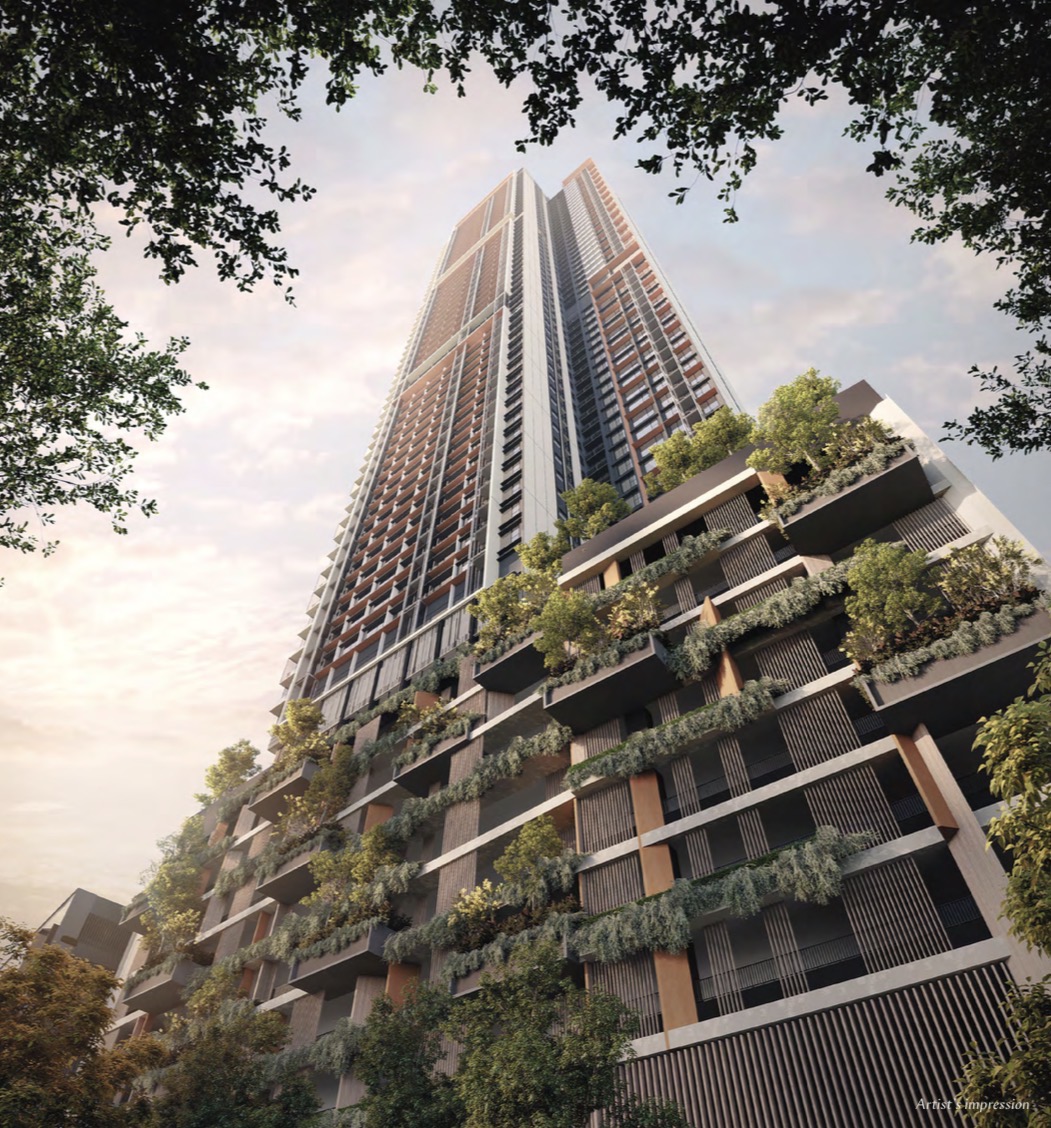 Parkside Residences landscaped podium artist impression