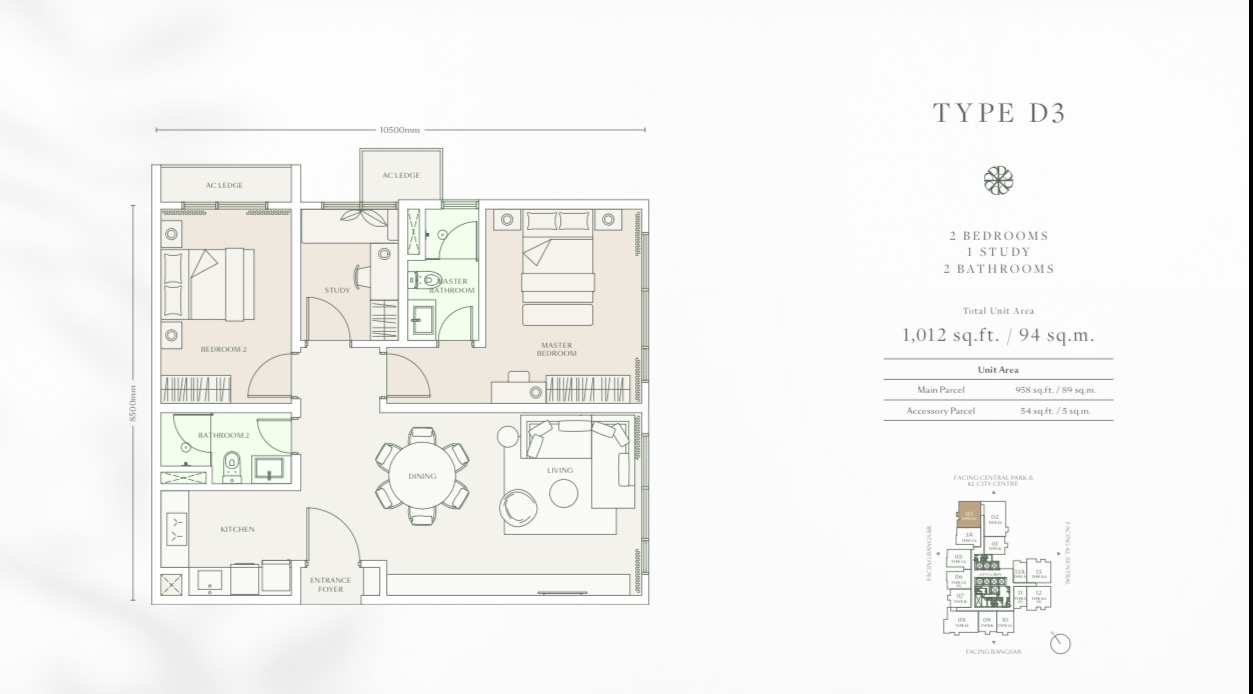 Type D3 floor plan