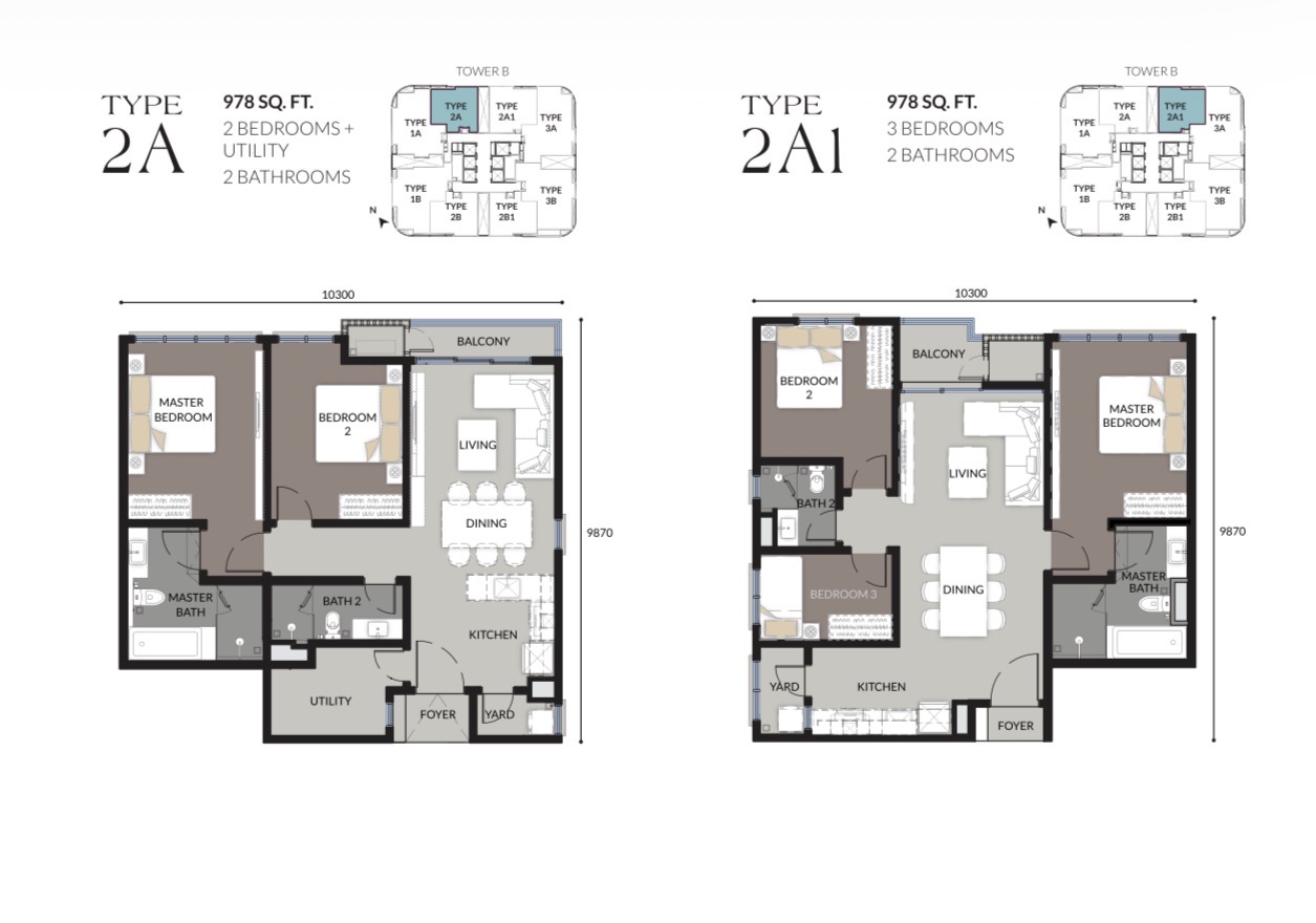 Type 2A / 2A1 floor plan